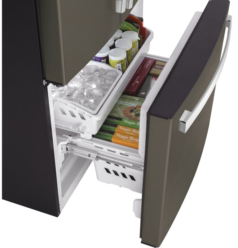 GE 18.6 Cu. Ft. Counter-Depth French-Door Refrigerator - Fingerprint Resistant Slate (GWE19JMLES)