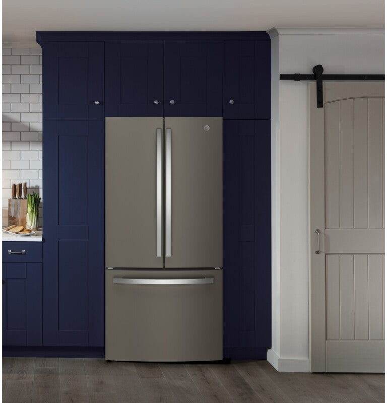 GE 18.6 Cu. Ft. Counter-Depth French-Door Refrigerator - Fingerprint Resistant Slate (GWE19JMLES)
