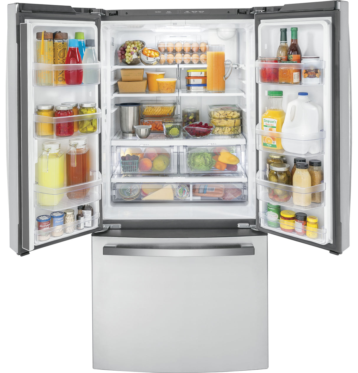 GE 18.6 Cu. Ft. Counter-Depth French-Door Refrigerator - Stainless Steel (GWE19JYLFS)