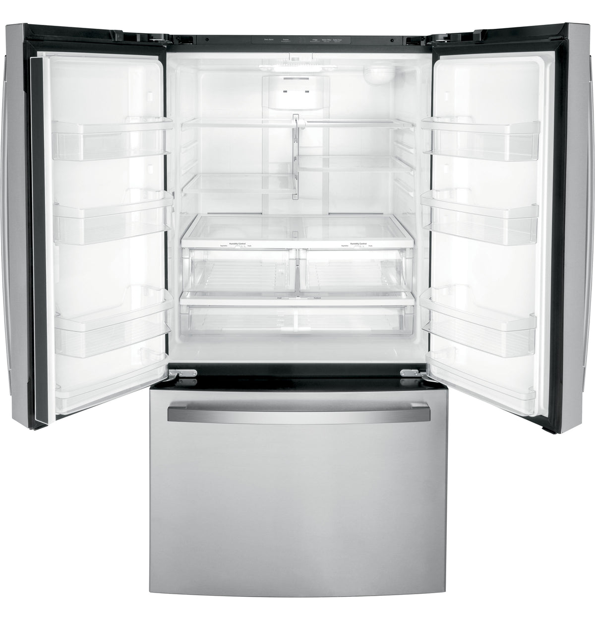 GE 21.9 Cu. Ft. Fingerprint Resistant Counter-Depth French-Door Refrigerator - Fingerprint Resistant Stainless Steel (GWE22JYMFS)