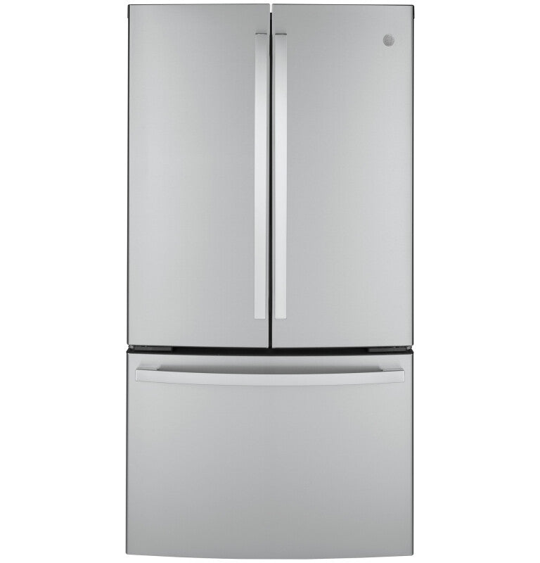 GE 23.1 Cu. Ft. Counter-Depth Fingerprint Resistant French-Door Refrigerator - Stainless Steel (GWE23GYNFS)