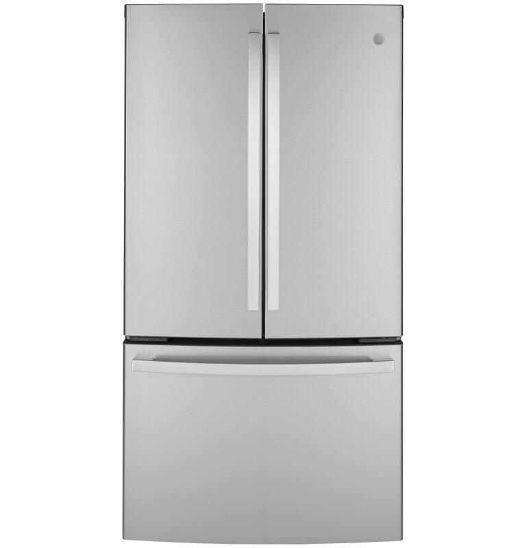 GE 23.1 Cu. Ft. Counter-Depth Fingerprint Resistant French-Door Refrigerator - Fingerprint Resistant Stainless Steel (GWE23GYNFS)