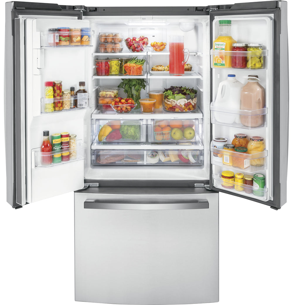 GE 17.5 Cu. Ft. Counter-Depth French-Door Refrigerator - Stainless Steel (GYE18JYLFS)
