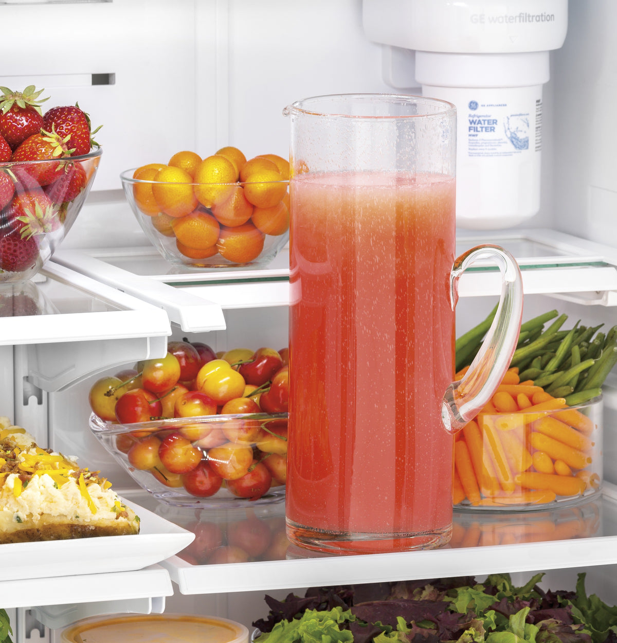 GE 17.5 Cu. Ft. Counter-Depth French-Door Refrigerator - Fingerprint Resistant Stainless Steel (GYE18JYLFS)