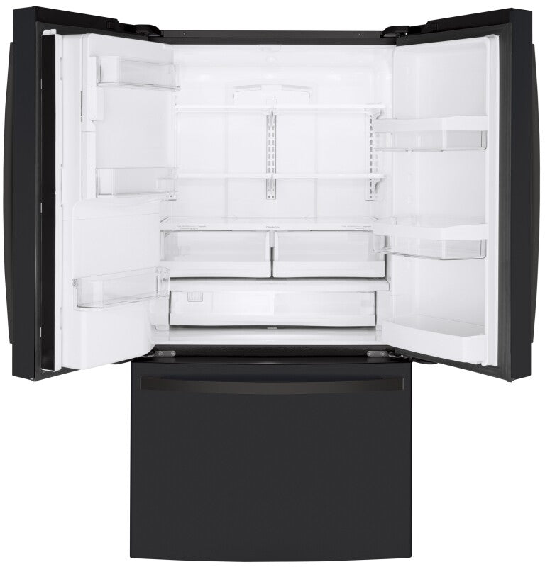GE 22.1 Cu. Ft. Counter-Depth French-Door Refrigerator - Black Slate (GYE22GENDS)