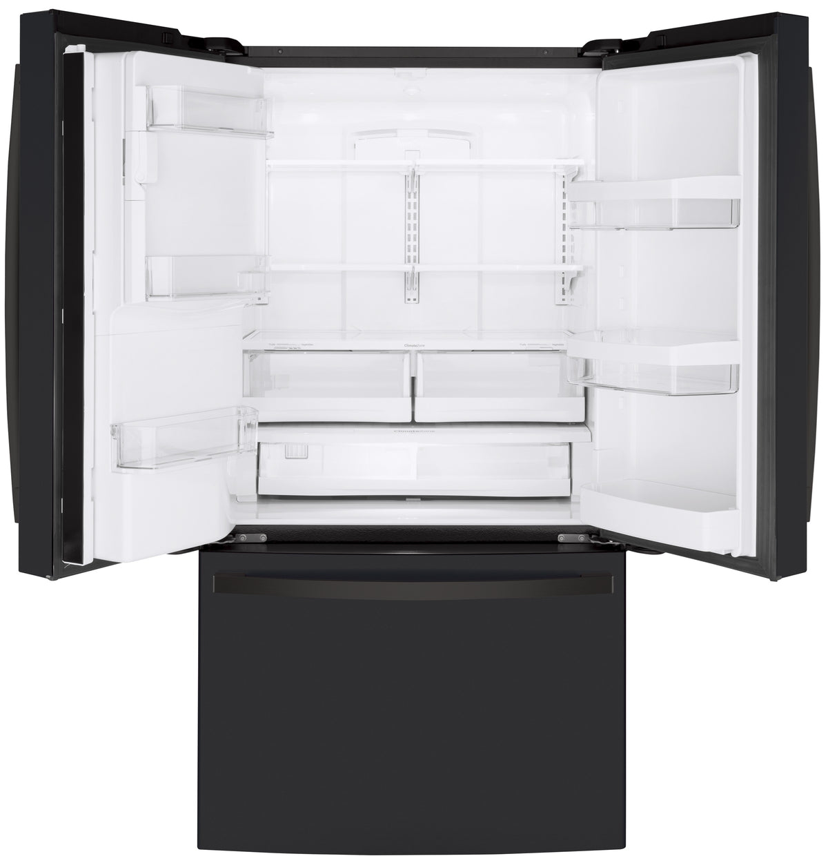 GE 22.1 Cu. Ft. Counter-Depth French-Door Refrigerator - Fingerprint Resistant Black Slate (GYE22GENDS)