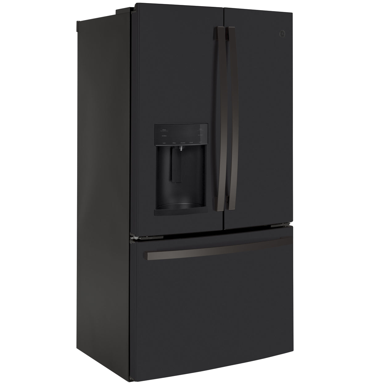 GE 22.1 Cu. Ft. Counter-Depth French-Door Refrigerator - Fingerprint Resistant Black Slate (GYE22GENDS)