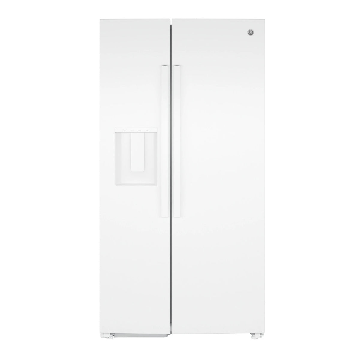 GE 23.6 Cu. Ft. Counter-Depth Side-By-Side Refrigerator with Extra Tall Dispenser and In-Door Icemaker - White (GZE24NGYWW)