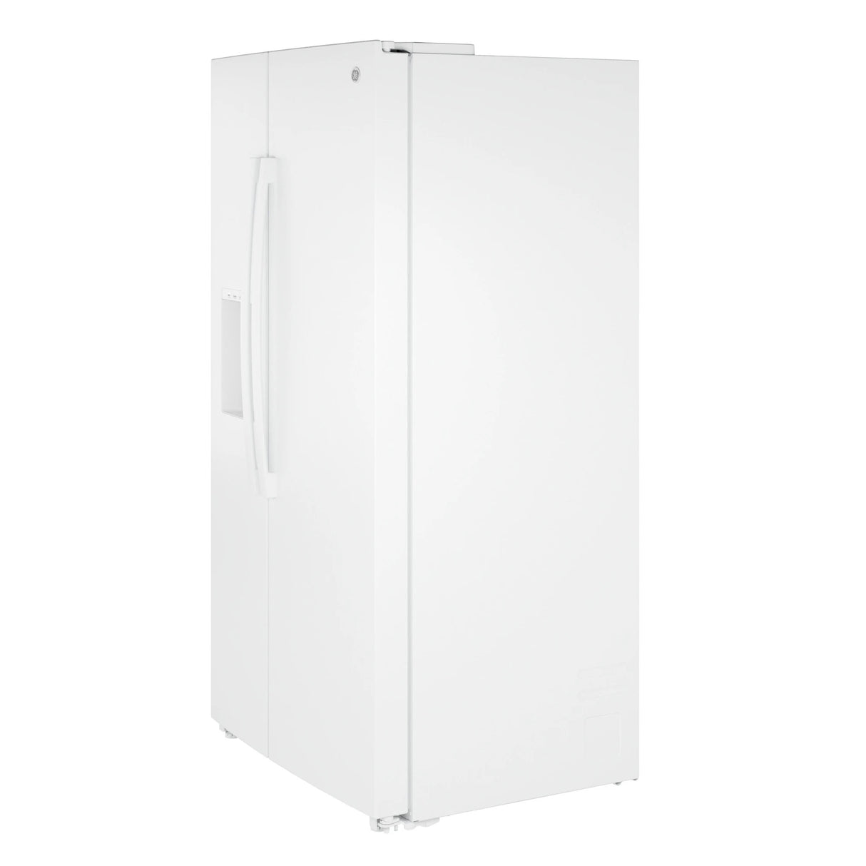 GE 23.6 Cu. Ft. Counter-Depth Side-By-Side Refrigerator with Extra Tall Dispenser and In-Door Icemaker - White (GZE24NGYWW)