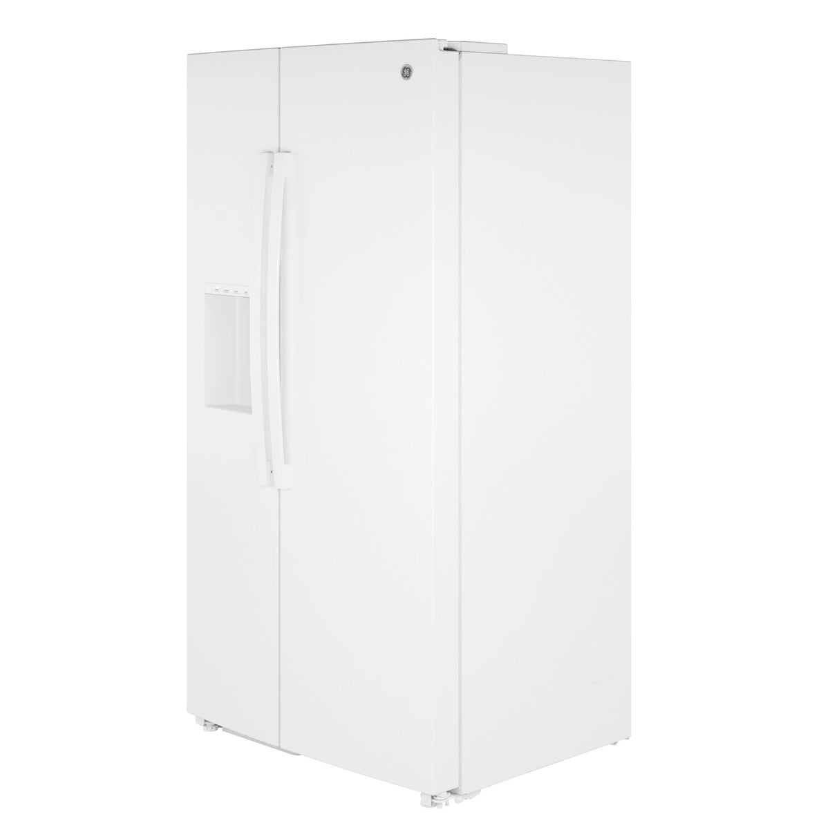 GE 23.6 Cu. Ft. Counter-Depth Side-By-Side Refrigerator with Extra Tall Dispenser and In-Door Icemaker - White (GZE24NGYWW)