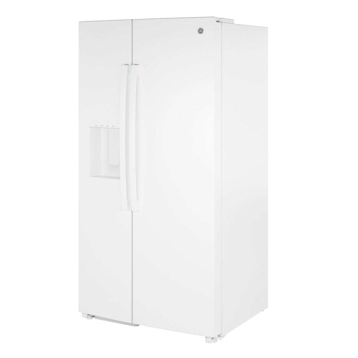 GE 23.6 Cu. Ft. Counter-Depth Side-By-Side Refrigerator with Extra Tall Dispenser and In-Door Icemaker - White (GZE24NGYWW)