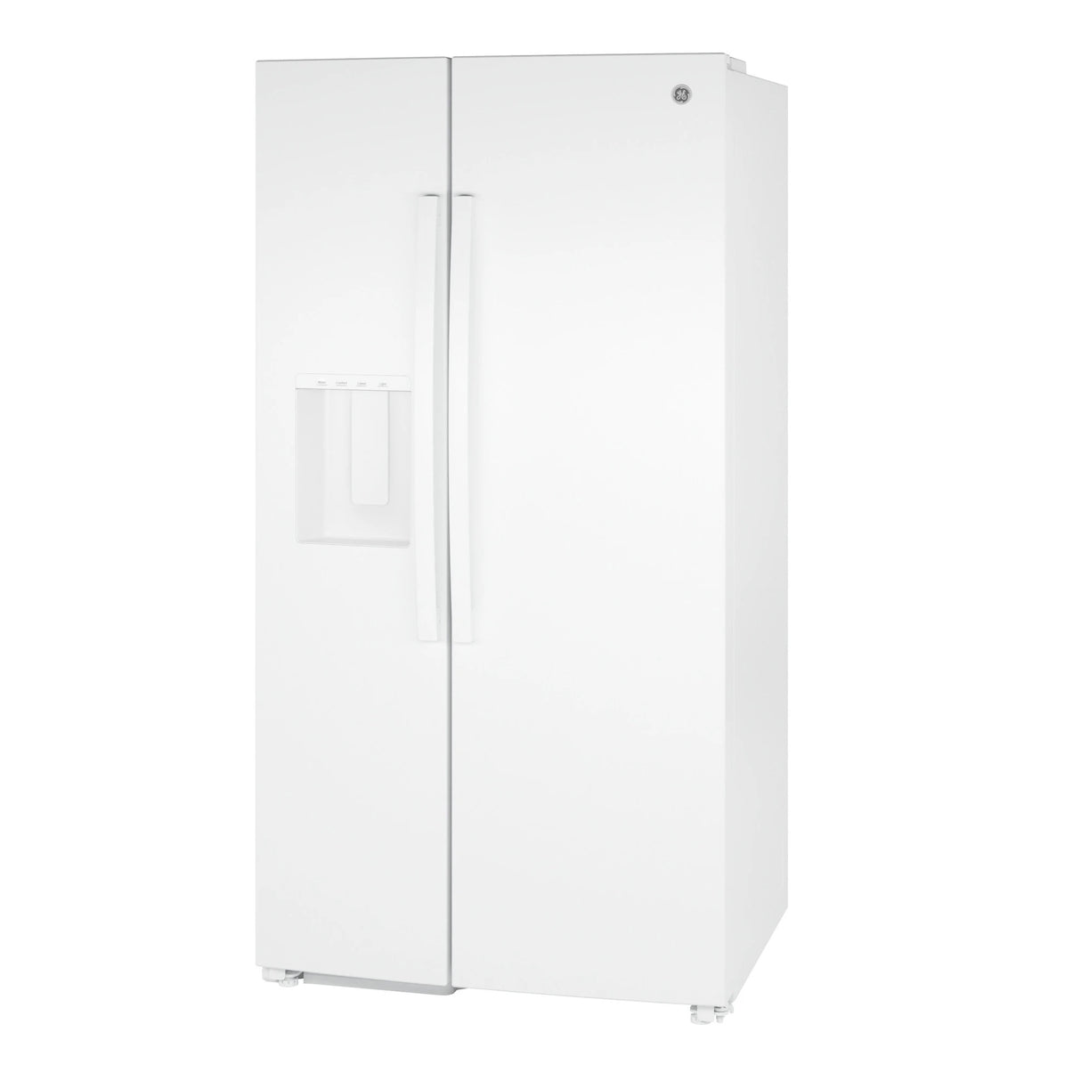 GE 23.6 Cu. Ft. Counter-Depth Side-By-Side Refrigerator with Extra Tall Dispenser and In-Door Icemaker - White (GZE24NGYWW)