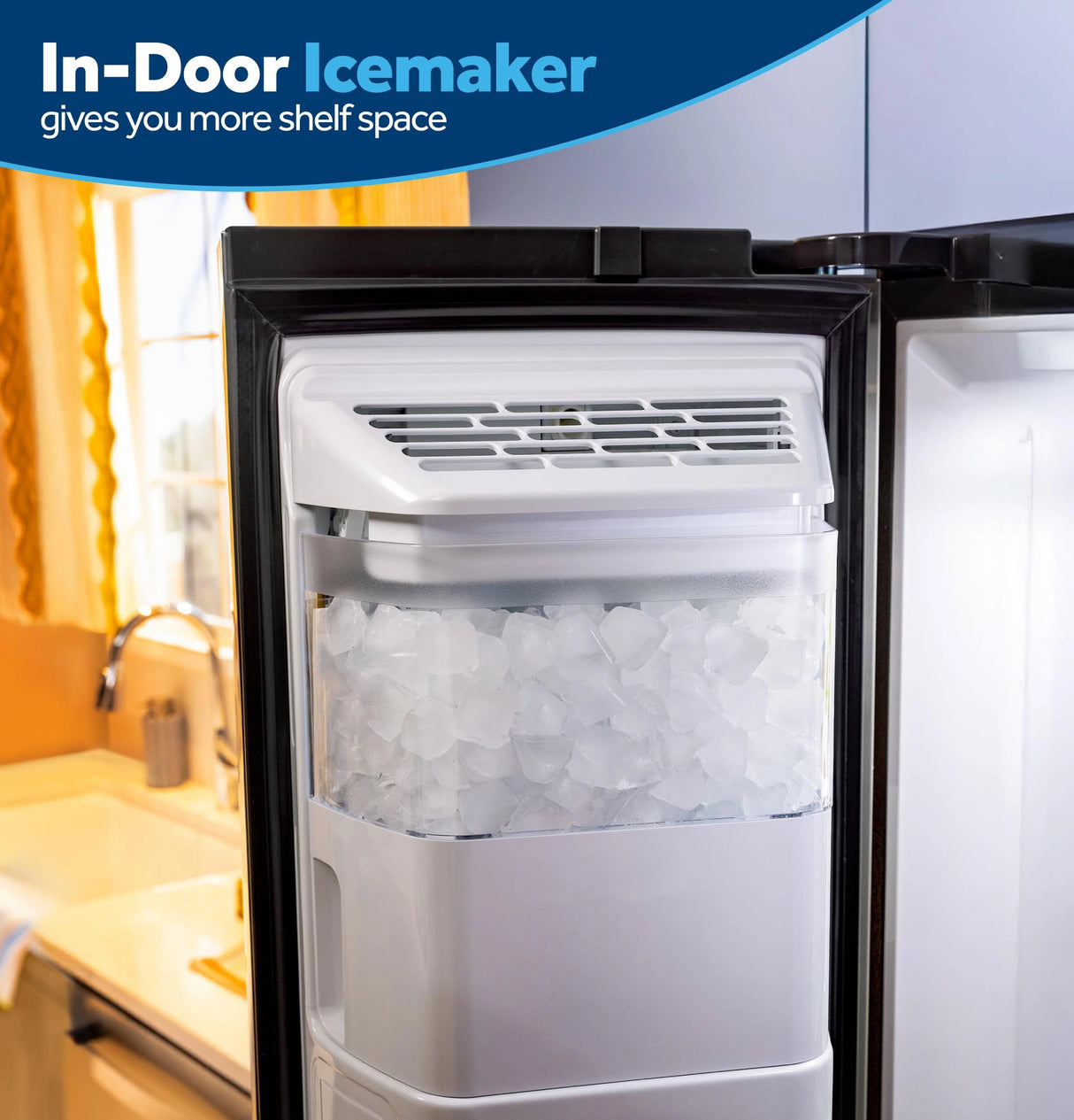 GE 23.5 Cu. Ft. Counter-Depth Side-By-Side Refrigerator with LED Light Walls and Extra Tall Dispenser - Fingerprint Resistant Stainless (GZS24PYYFS)