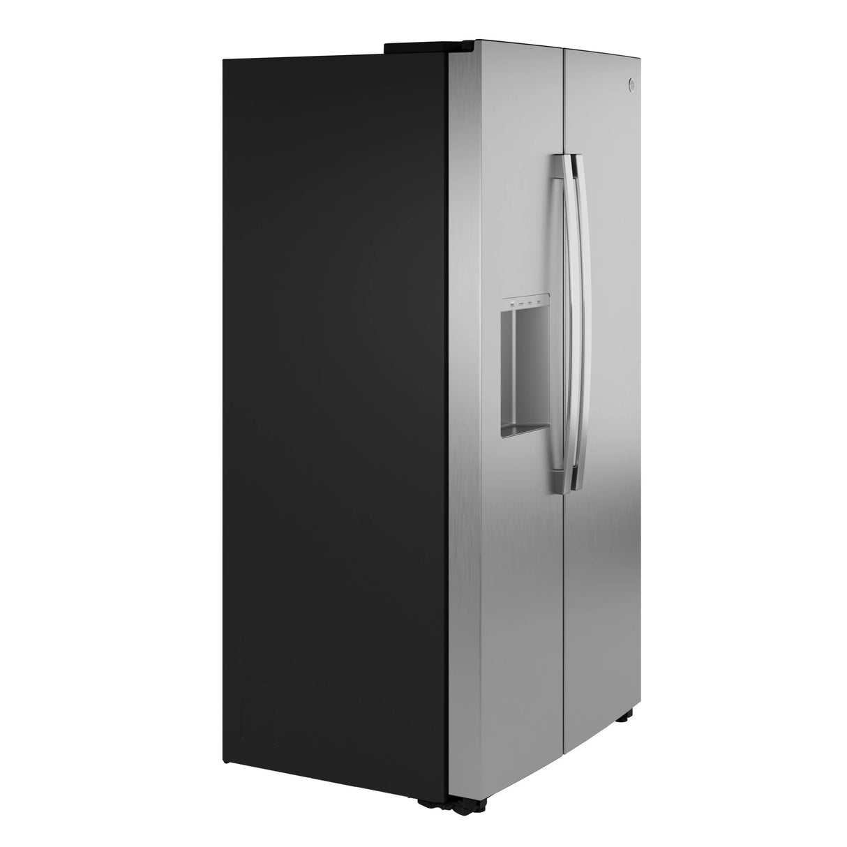 GE 23.5 Cu. Ft. Counter-Depth Side-By-Side Refrigerator with LED Light Walls and Extra Tall Dispenser - Fingerprint Resistant Stainless (GZS24PYYFS)