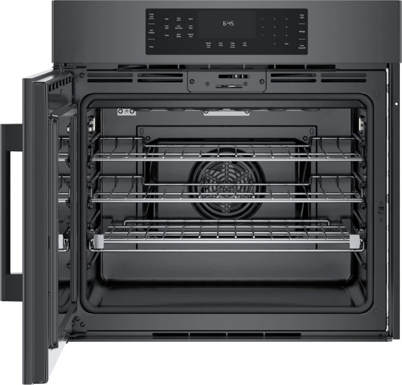 Bosch 800 Series Single Wall Oven 30'' Left SideOpening Door - Black Stainless Steel (HBL8444LUC)