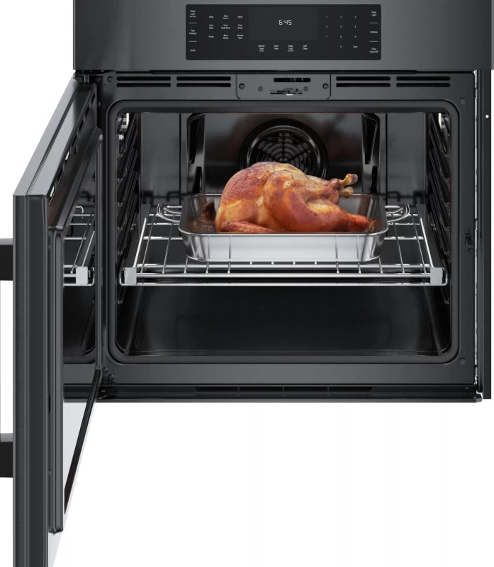 Bosch 800 Series Single Wall Oven 30'' Left SideOpening Door - Black Stainless Steel (HBL8444LUC)