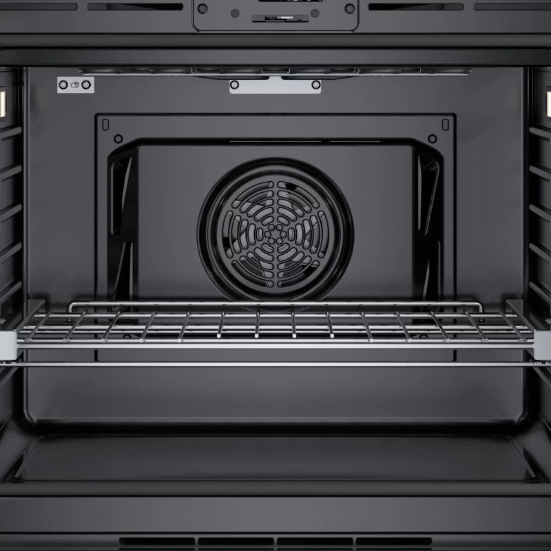 Bosch 800 Series Single Wall Oven 30'' Left SideOpening Door - Black Stainless Steel (HBL8444LUC)