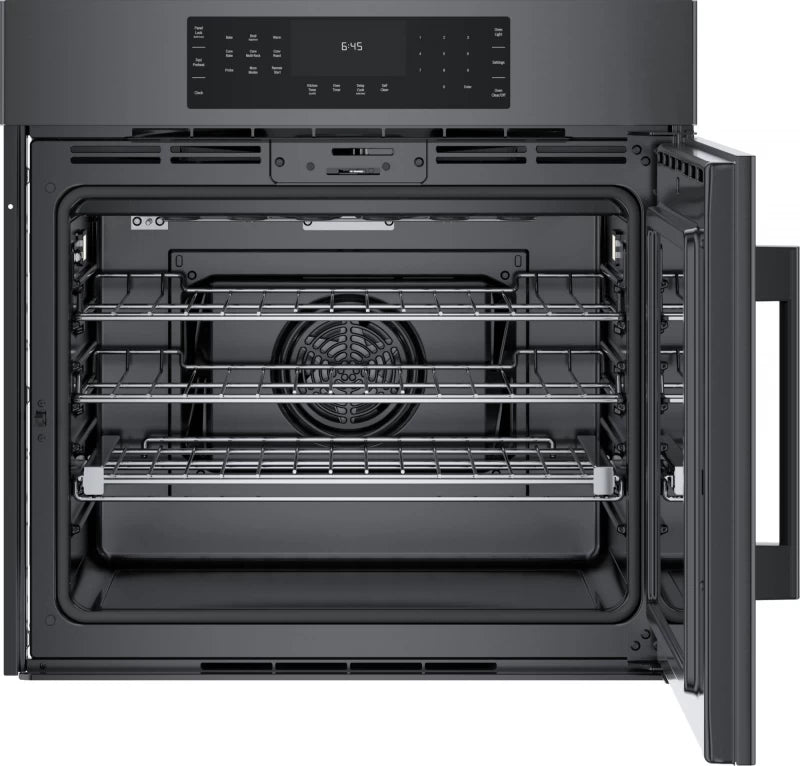 Bosch 800 Series Single Wall Oven 30'' Right SideOpening Door - Black Stainless Steel (HBL8444RUC)