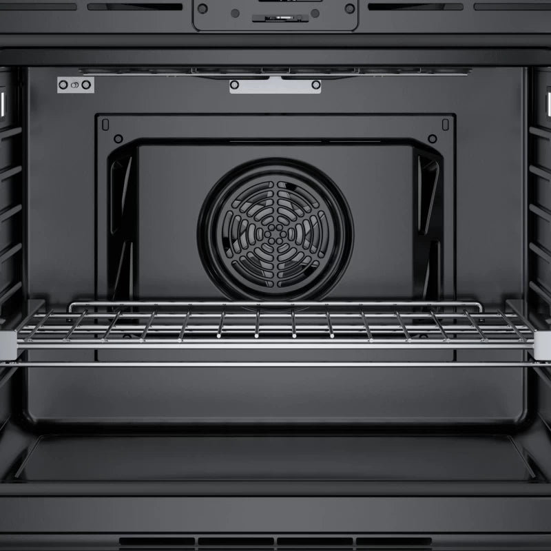 Bosch 800 Series Single Wall Oven 30'' Right SideOpening Door - Black Stainless Steel (HBL8444RUC)