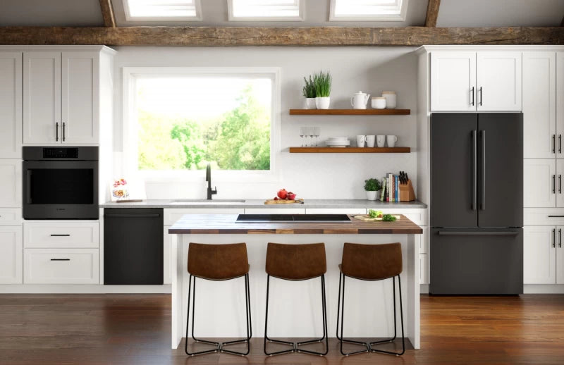 Bosch 800 Series Single Wall Oven 30'' Right SideOpening Door - Black Stainless Steel (HBL8444RUC)