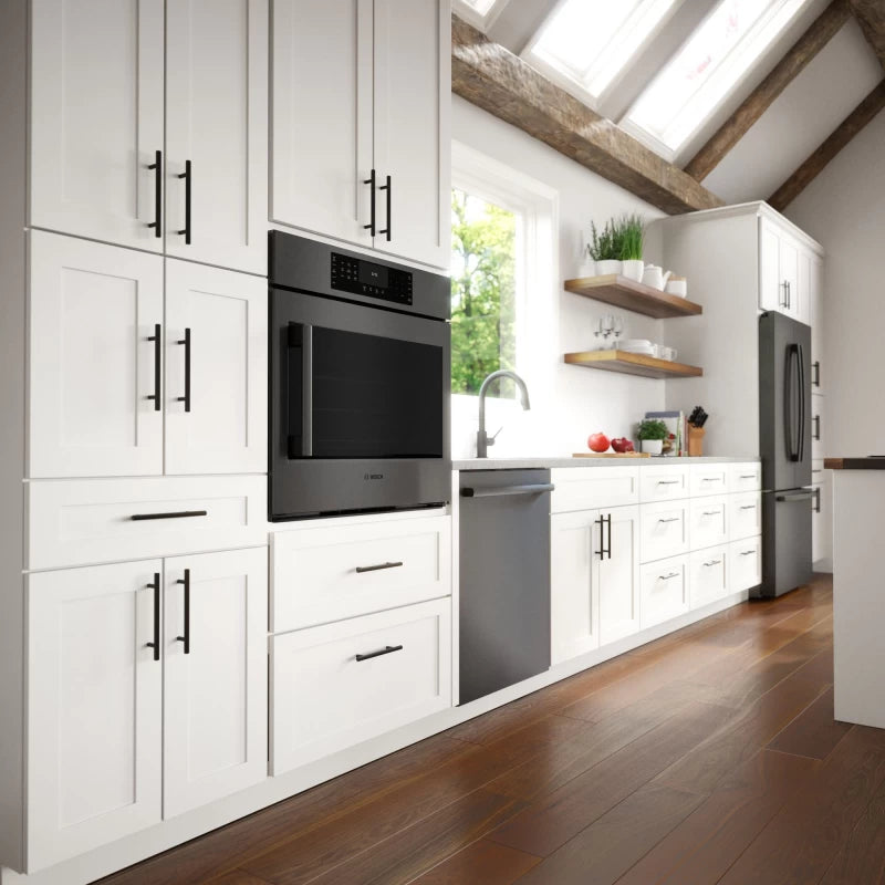 Bosch 800 Series Single Wall Oven 30'' Right SideOpening Door - Black Stainless Steel (HBL8444RUC)