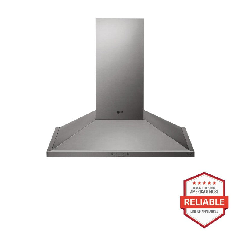 LG 36 Inch Wall Mount Chimney Hood - Stainless Steel (HCED3615S)