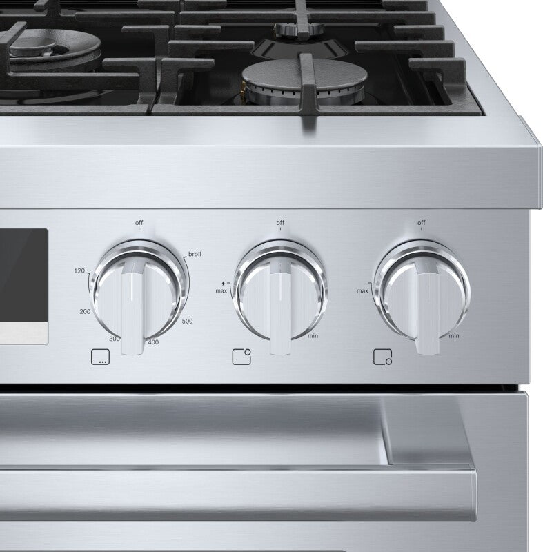 BOSCH 800 Series Dual Fuel Freestanding Range 30'' - Stainless Steel (HDS8055U)