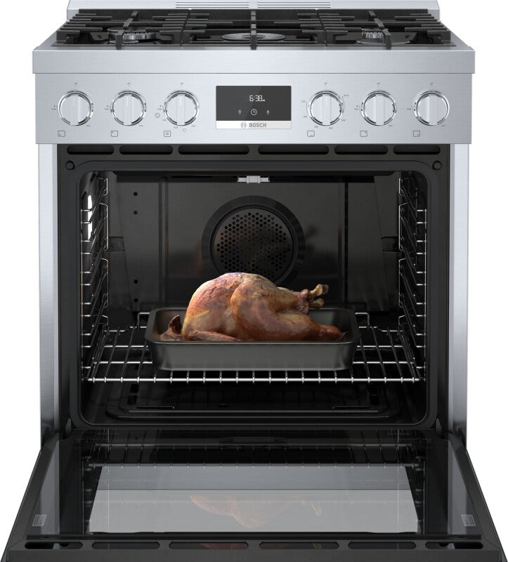BOSCH 800 Series Dual Fuel Freestanding Range 30'' - Stainless Steel (HDS8055U)