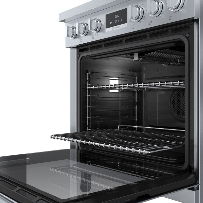 BOSCH 800 Series Dual Fuel Freestanding Range 30'' - Stainless Steel (HDS8055U)