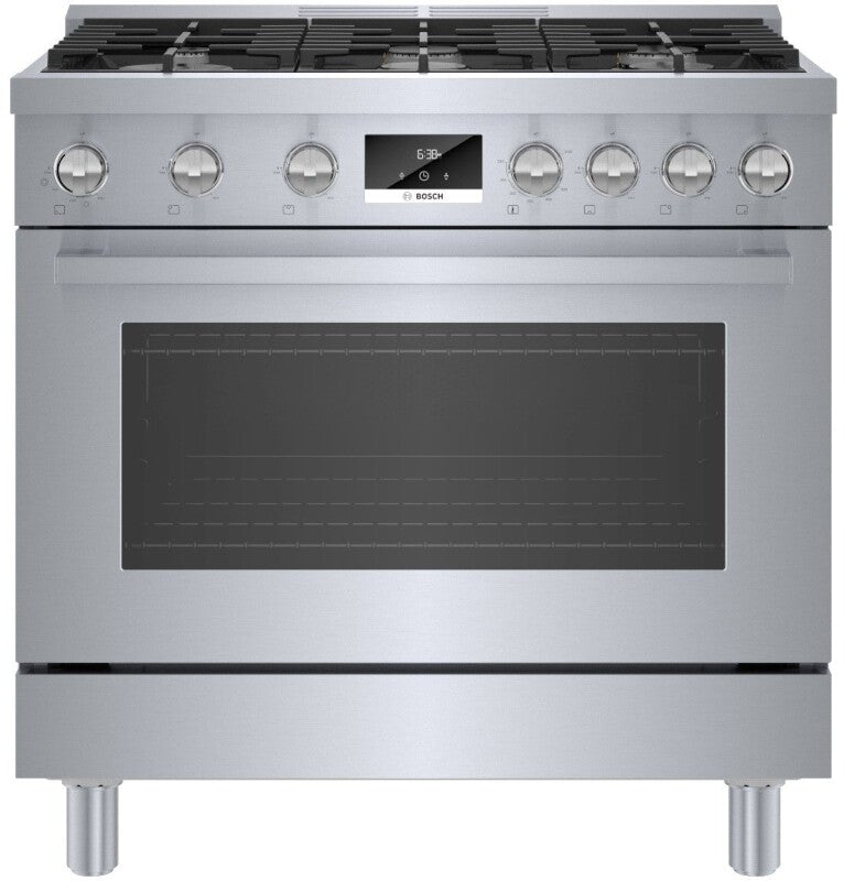 BOSCH 800 Series Dual Fuel Freestanding Range 36'' - Stainless Steel (HDS8655U)