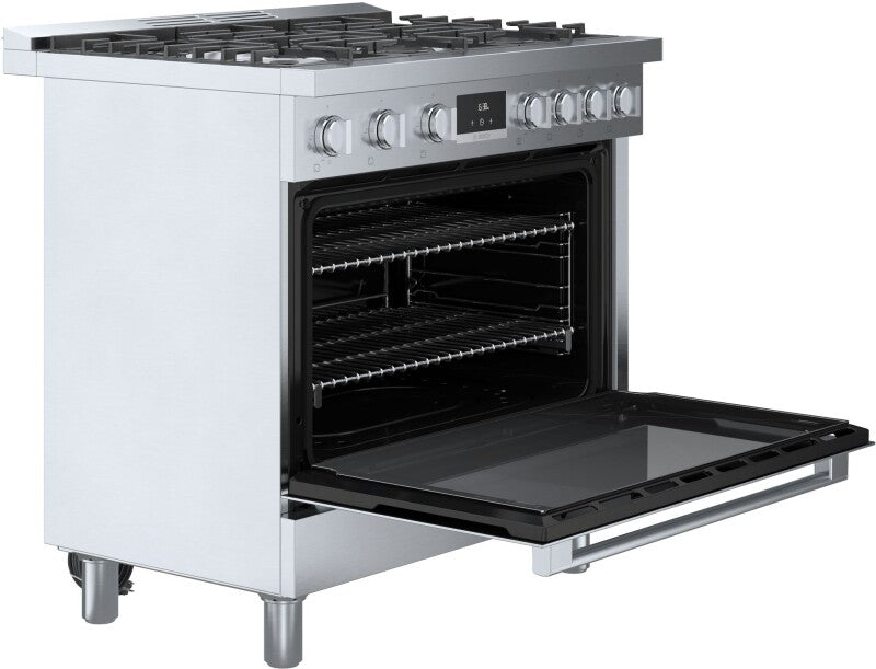 Bosch 800 Series Dual Fuel Freestanding Range 36'' - Stainless (HDS8655U)