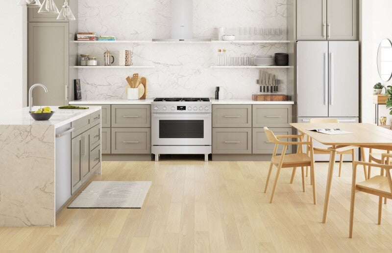 BOSCH 800 Series Dual Fuel Freestanding Range 36'' - Stainless Steel (HDS8655U)