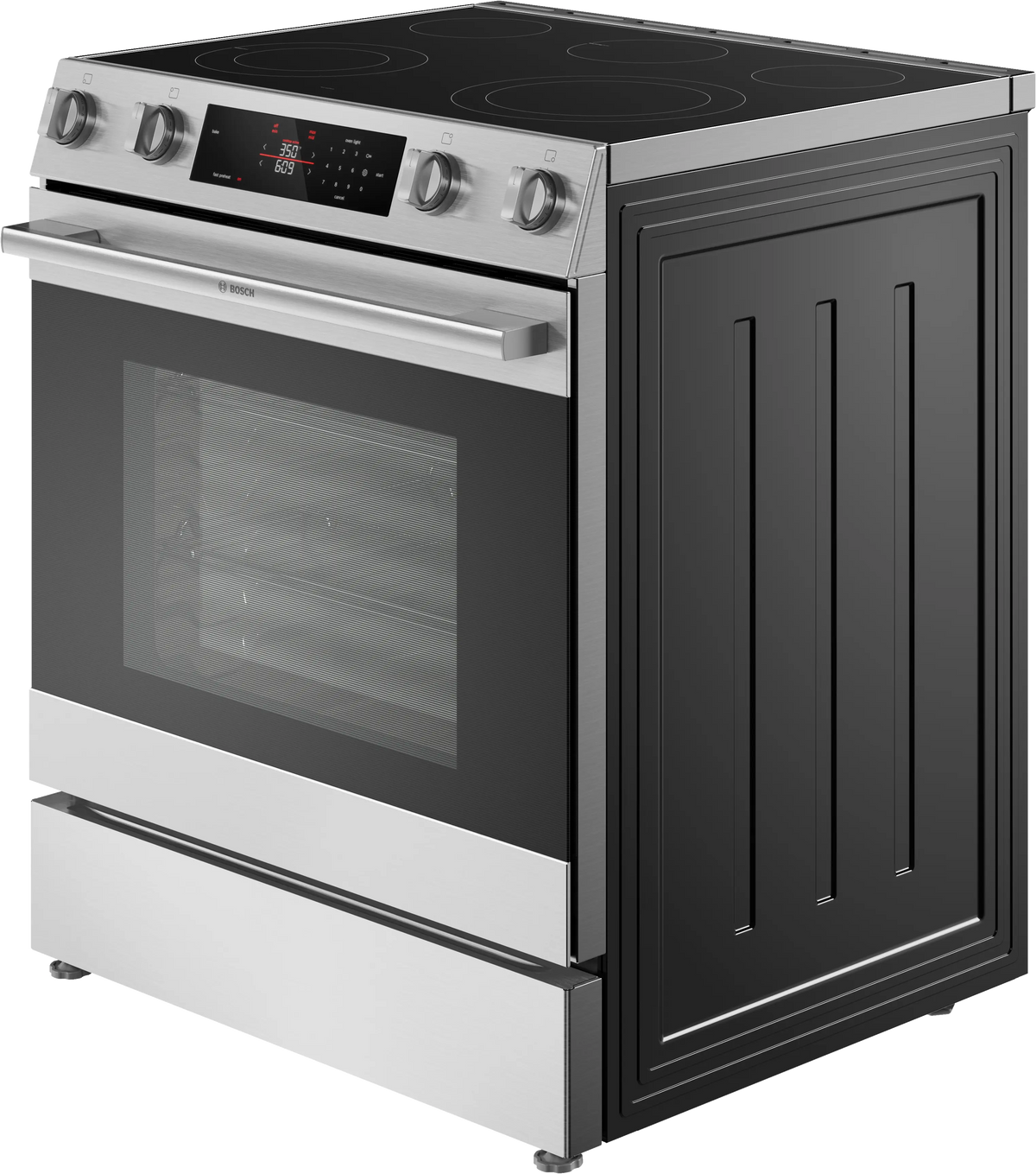 BOSCH 300 Series Electric Slide-in Range 30'' - Stainless Steel (HEF3050MU)