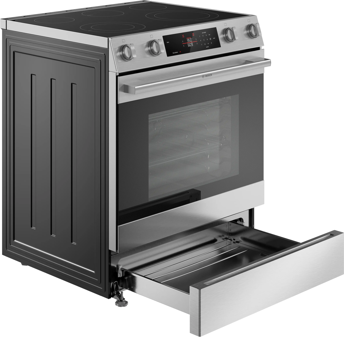 BOSCH 300 Series Electric Slide-in Range 30'' - Stainless Steel (HEF3050MU)