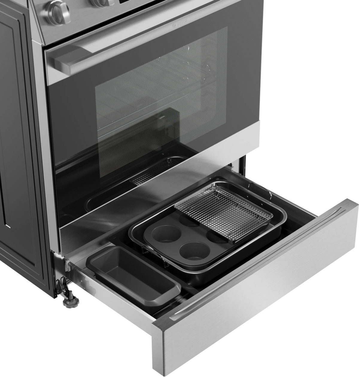 BOSCH 300 Series Electric Slide-in Range 30'' - Stainless Steel (HEF3050MU)