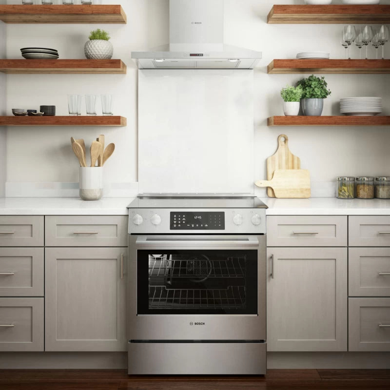 BOSCH 800 Series Electric Slide-in Range 30'' - Stainless Steel (HEI8056U)
