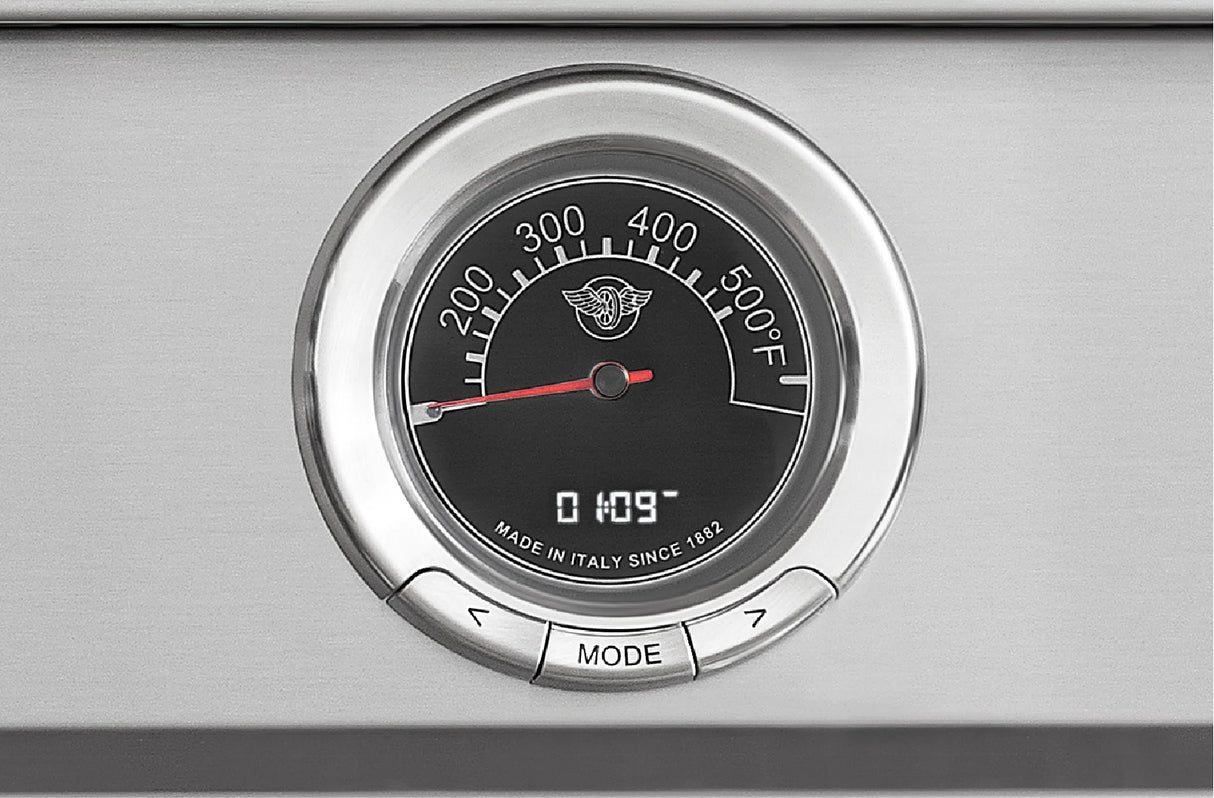 BERTAZZONI 48 inch Induction Range, 6 Heating Zones and Cast Iron Griddle, Electric Self-Clean Oven - Stainless Steel (HER486IGFEPXT)