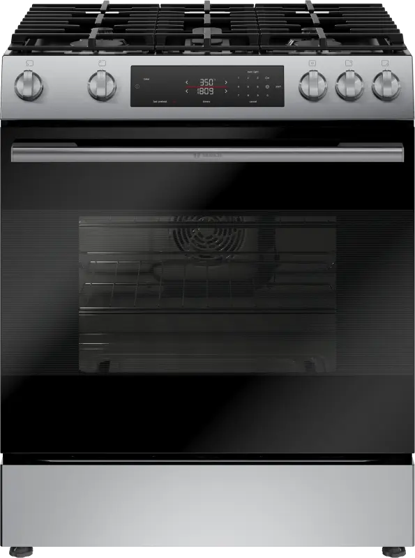 BOSCH 100 Series Slide-in Gas Range - Stainless Steel (HGF1050MUC)