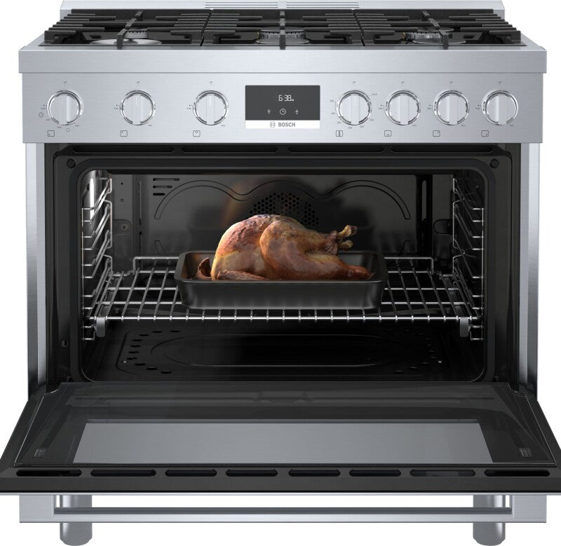 BOSCH 800 Series Gas Freestanding Range 36'' - Stainless Steel (HGS8655UC)