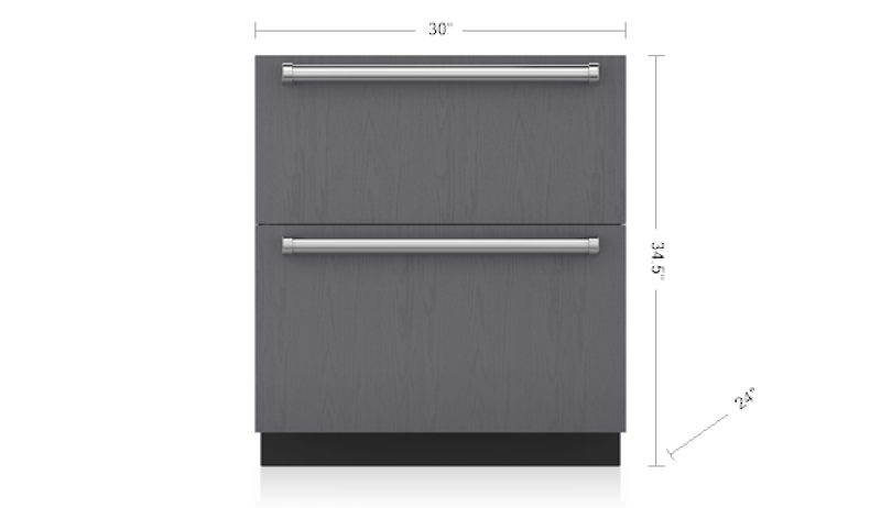 Sub-Zero 30" Designer Refrigerator/Freezer Drawers - Custom/Panel Ready (ID30C)