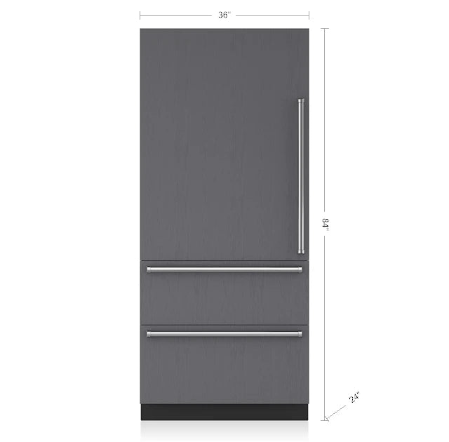 Sub-Zero 36" Designer Over-and-Under Refrigerator/Freezer with Ice Maker - Panel Ready - Right Hinge - Other (IT36CIRH)