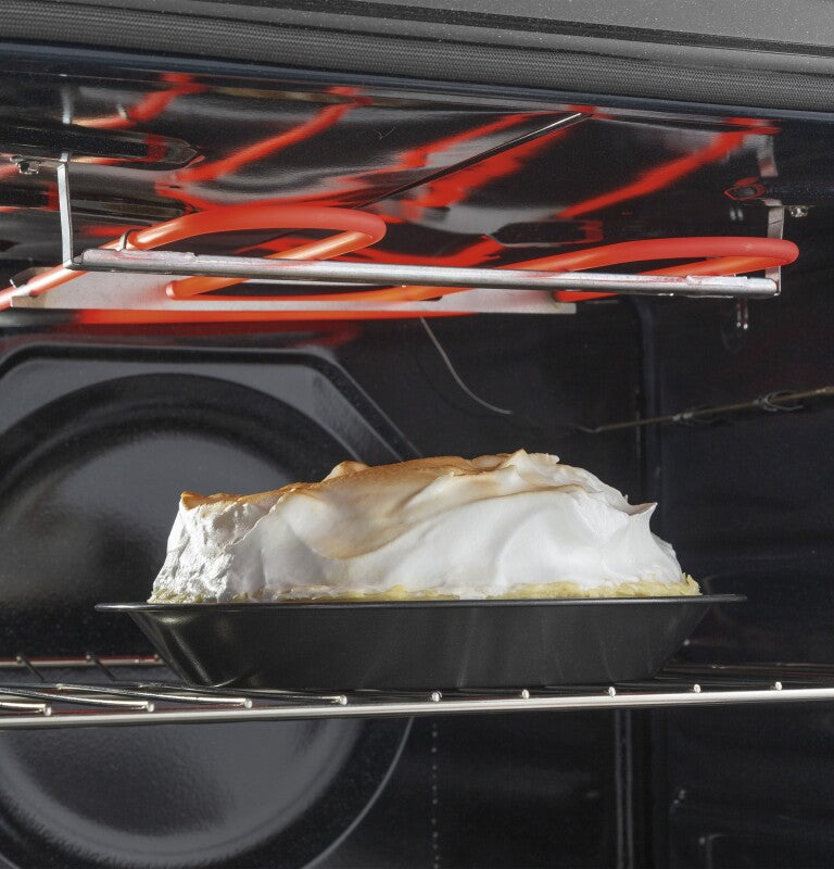 GE 24" Free-Standing/Slide-in Front Control Range with Steam Clean and Large Window - Stainless Steel (JAS640RMSS)