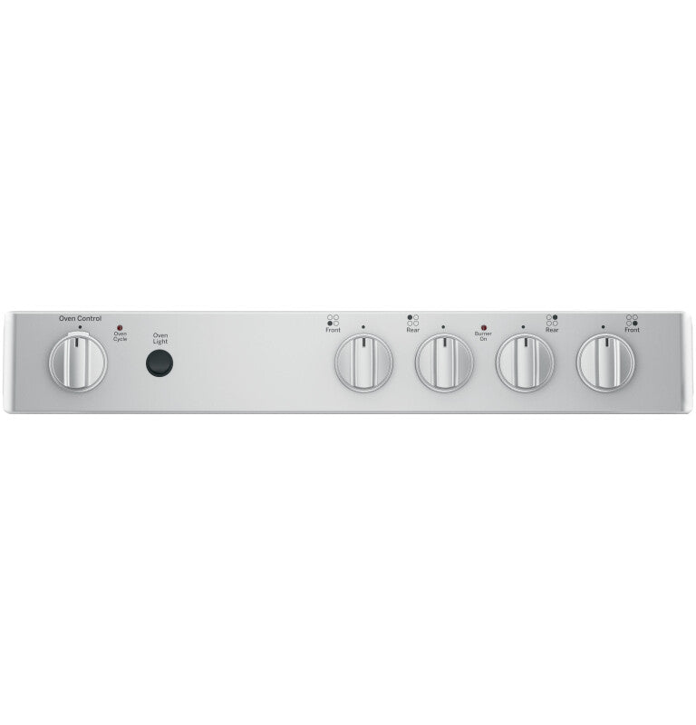 GE 24" Free-Standing/Slide-in Front Control Range with Steam Clean and Large Window - Stainless Steel (JAS640RMSS)