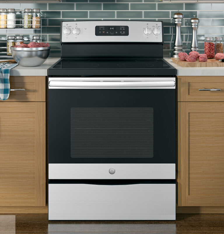 GE 30" Free-Standing Electric Range - Stainless Steel (JB645RKSS)