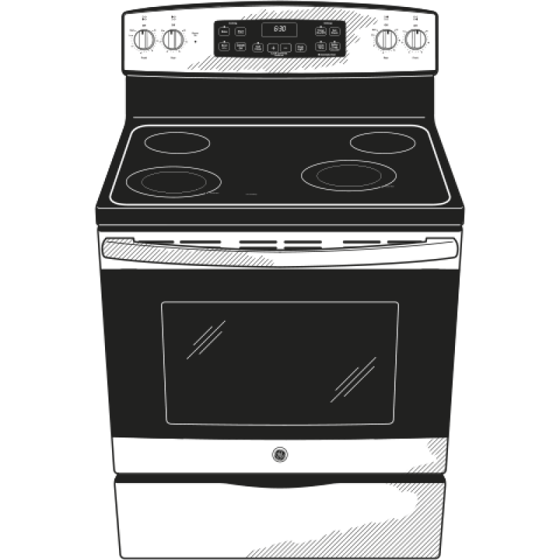 GE 30" Free-Standing Electric Range - Stainless Steel (JB645RKSS)
