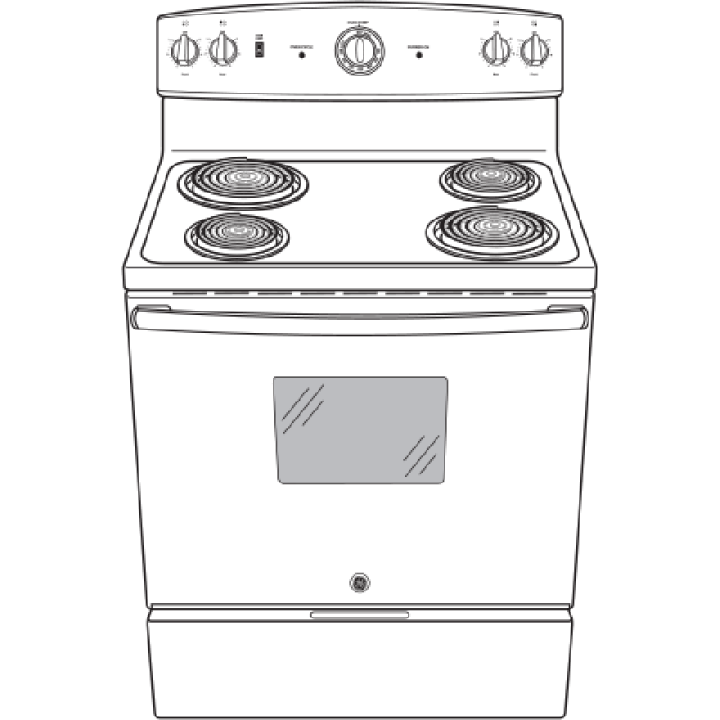 GE 30" Free-Standing Electric Range - White (JBS160DMWW)