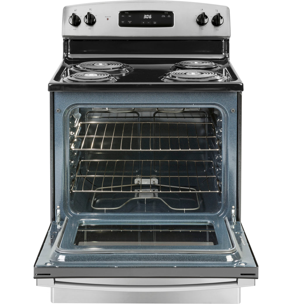 GE 30" Free-Standing Electric Range - Stainless Steel (JBS360RTSS)
