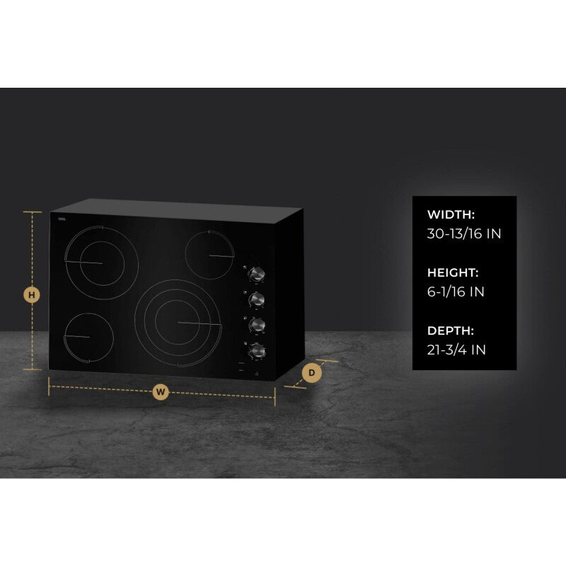 JennAir Oblivion Glass 30" Electric Radiant Cooktop - Black (JEC3430HB)