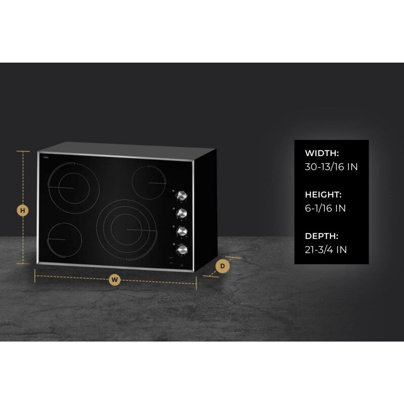 JennAir Lustre Stainless 30" Electric Radiant Cooktop - Stainless Steel (JEC3430HS)