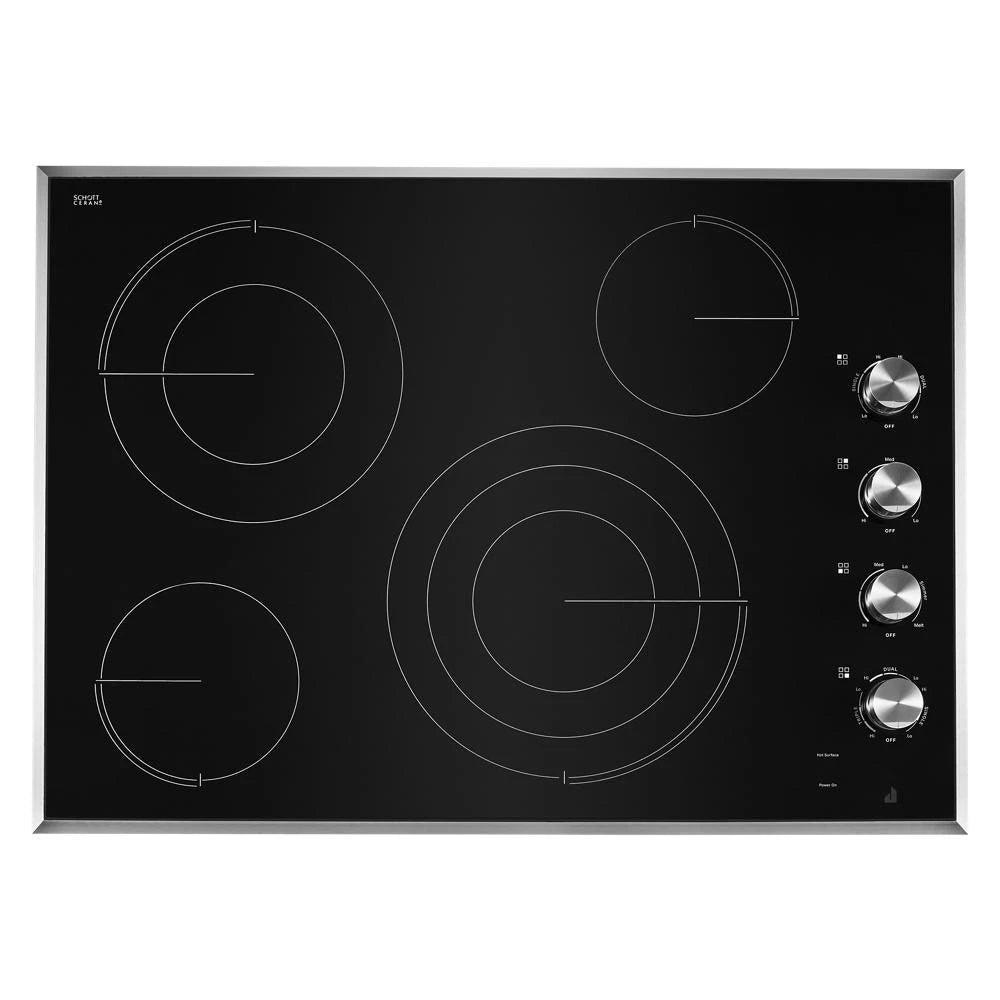 JENNAIR Lustre Stainless 30" Electric Radiant Cooktop - Stainless Steel (JEC3430HS)